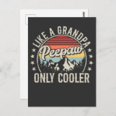 Peepaw als een opa alleen maar koeler Retro Briefkaart (Voorkant / Achterkant)