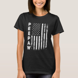 Peepaw Amerika Vlag Vaderdag 4 juli M T-shirt