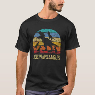 Peepaw Dinosaur T Rex Peepawsaurus 4 Kinder famili T-shirt
