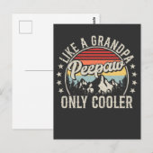 Peepaw Like A Grandpa Only Cooler Retro Briefkaart (Voorkant / Achterkant)