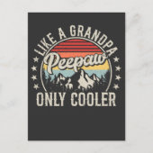 Peepaw Like A Grandpa Only Cooler Retro Briefkaart (Voorkant)