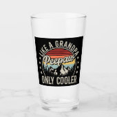 Peepaw Like A Grandpa Only Cooler Retro Drink Glas (Voorkant)