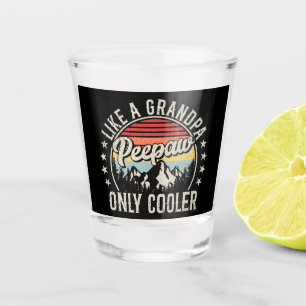 Peepaw Like A Grandpa Only Cooler Retro Shot Glas
