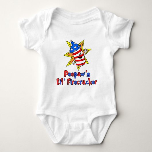 Peepaw's kleine Firecracker Romper (Voorkant)