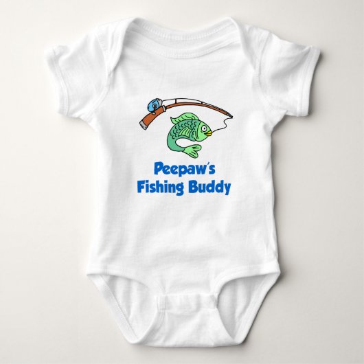 Peepaw's Vissende boeddy Romper (Voorkant)