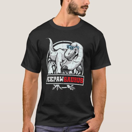 PeepawSaurus rex Dinosaur Peepaw Saurus Familie T-shirt (Voorkant)