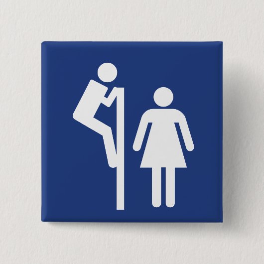 Peeper Vierkante Button 5,1 Cm (Voorkant)