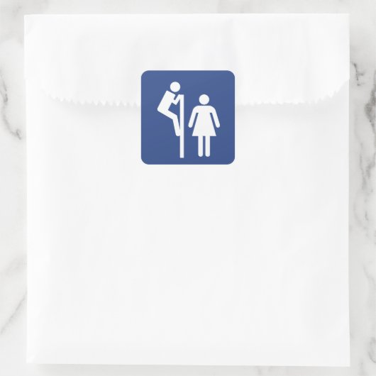 Peeper Vierkante Sticker (Tas)