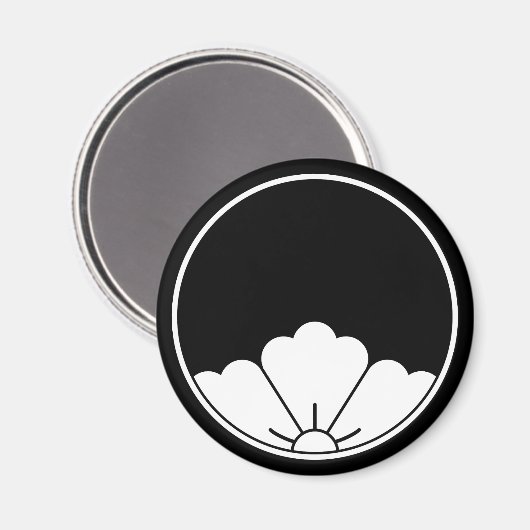 Peephole-uitzicht rhombic chinese flower in thread magneet (Voorkant / Achterkant)