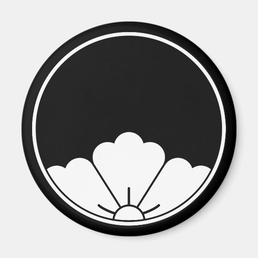 Peephole-uitzicht rhombic chinese flower in thread magneet (Voorkant)