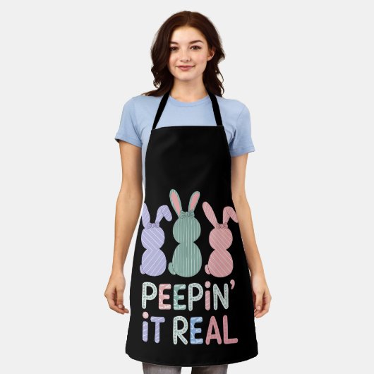Peepin' It Real Bunny Rabbits Easter Bunnies Schort (Gedragen)