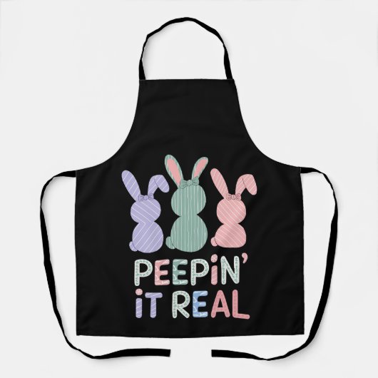 Peepin' It Real Bunny Rabbits Easter Bunnies Schort (Voorkant)