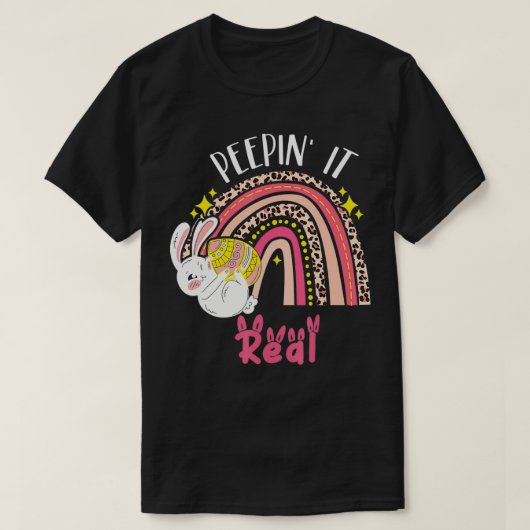 Peepin it Real Happy Easter Bunny Toddler Peepin I T-shirt (Design voorkant)