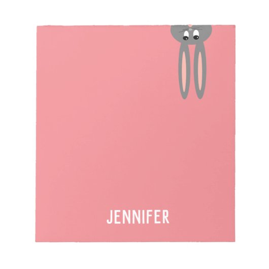 Peeping Bunny - Aangepaste laptop Notitieblok (Voorkant)