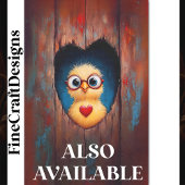 Peeping Chick in bril en rood hart BY1 Decoupage Tissuepapier