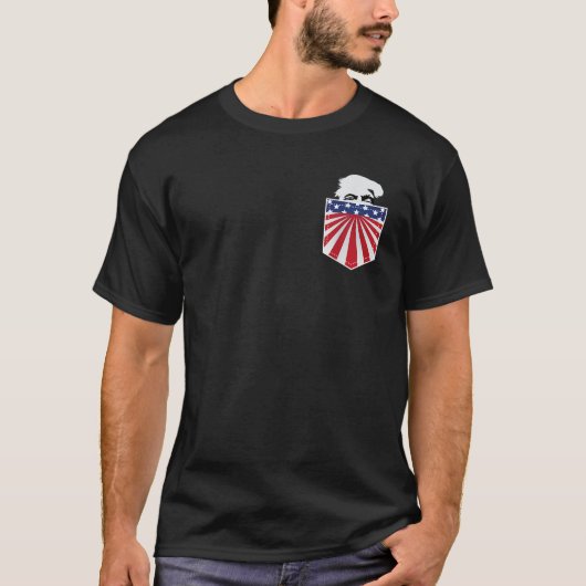 Peeping Donald Trump Shirt Funny Trump Pocket Grap (Voorkant)