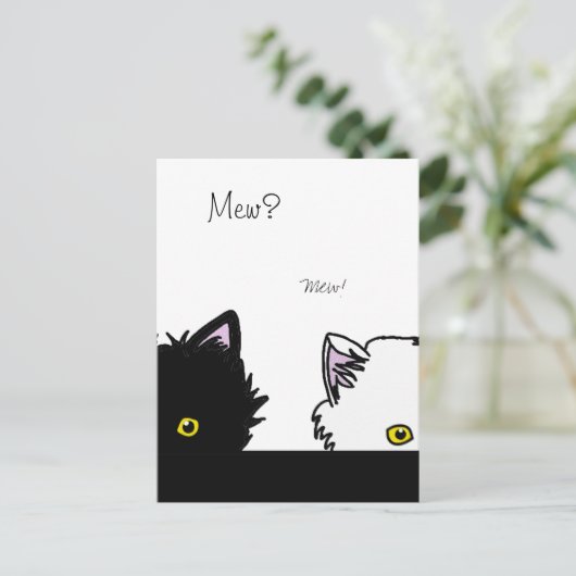 Peeping Kittens Briefkaart (Staand voorkant)