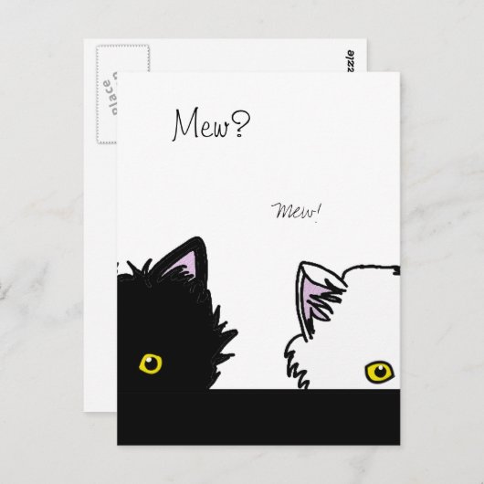 Peeping Kittens Briefkaart (Voorkant / Achterkant)