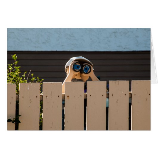 Peeping Neighbor Blank Inside Card (Voorkant Horizontaal)