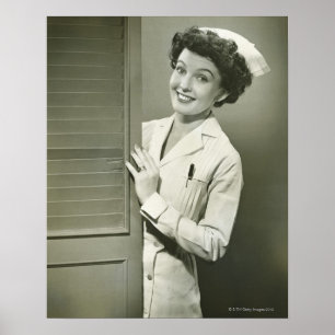 Peeping Nurse Poster