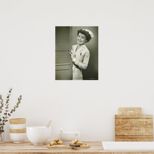 Peeping Nurse Poster (Keuken)