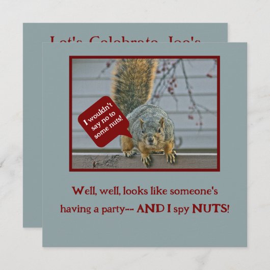 "PEEPING-TOM SQUIRREL" KAART (Voorkant / Achterkant)