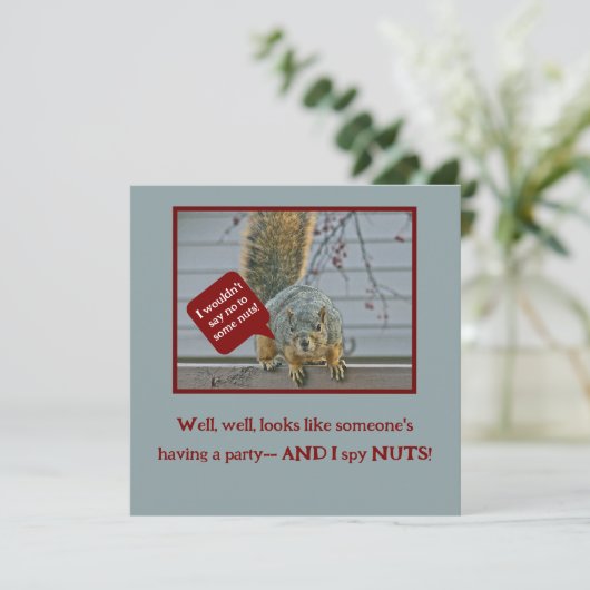 "PEEPING-TOM SQUIRREL" KAART (Staand voorkant)