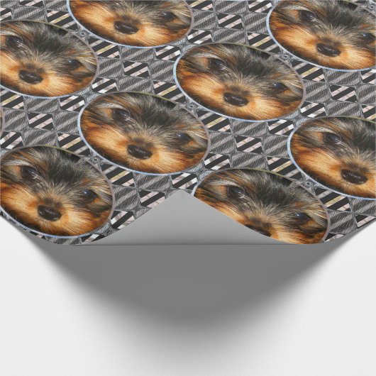 Peeping Yorkie Cadeaupapier (Hoek)