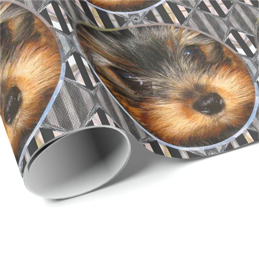 Peeping Yorkie Cadeaupapier (Rol Hoek)