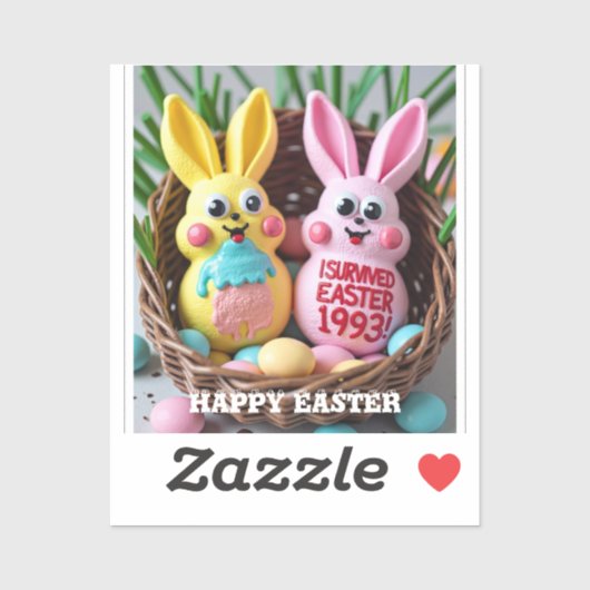 Peeps Gone Wrong" Sticker Sheet – 90s Easter Fail (Vel)