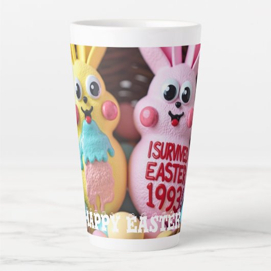 Peeps Gone Wrong" Sticker Sheet – 90s Easter Fail Latte Mok (Voorkant)