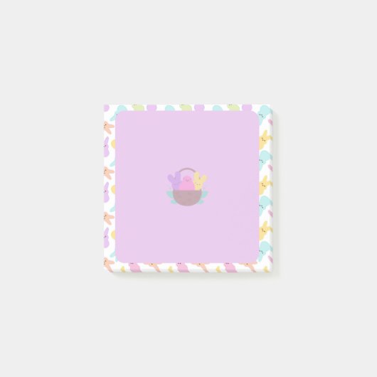 Peeps in een mandje post-it® notes (Voorkant)