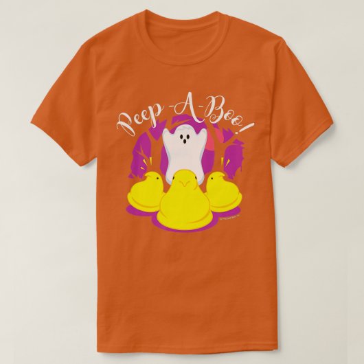 Peeps Peep a Boo Ghost Halloween T-shirt (Design voorkant)