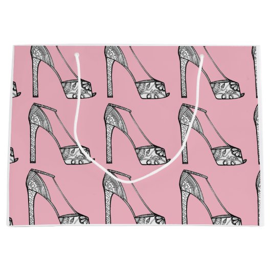 Peeptoe Platform Pump Gift Bag Groot Cadeauzakje (Voorkant)