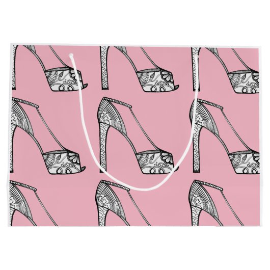 Peeptoe Platform Pump Gift Bag Groot Cadeauzakje (Achterkant)