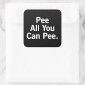 Peer alles wat je kunt plassen. vierkante sticker (Tas)