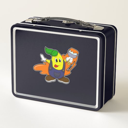 Peer als Schilder met de borstel van de Verf (Achterkant)