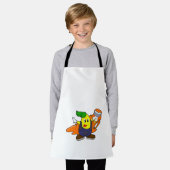 Peer als Schilder met de borstel van de Verf Schort (Gedragen)