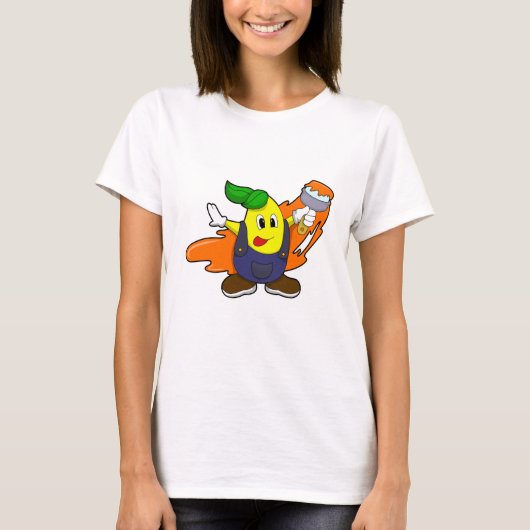 Peer als Schilder met de borstel van de Verf T-shirt (Voorkant)