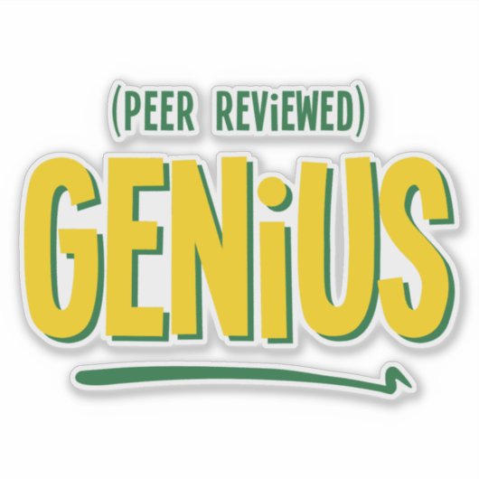 Peer Beoordeeld Genius Vinyl Sticker (Voorkant)