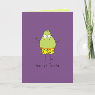 Peer boomstammen - Funny Pear Pun Card Kaart