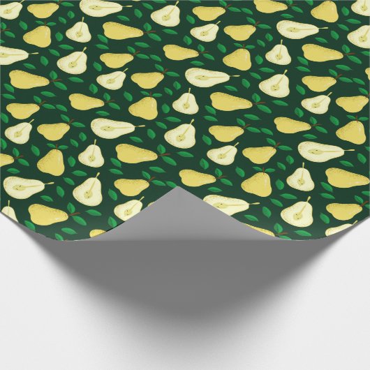  peer botanisch: lichtgroen cadeaupapier (Hoek)