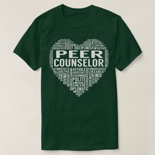 Peer Counselor Hart T-shirt (Design voorkant)