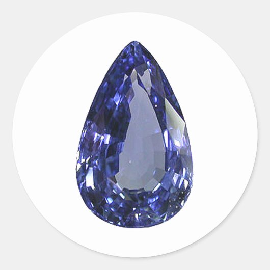 peer-cut saffier ronde sticker (Voorkant)