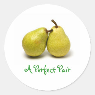 peer, een perfect paar ronde sticker
