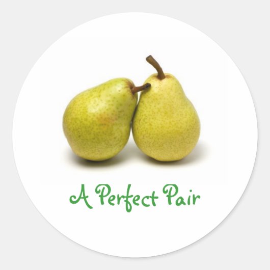 peer, een perfect paar ronde sticker (Voorkant)