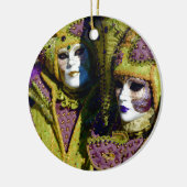 Peer en Antiek Fuchsia Carnival Costumes Keramisch Ornament (Links)