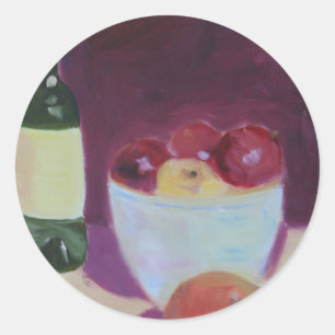 "Peer en appels" Ronde Sticker