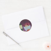"Peer en appels" Ronde Sticker (Envelop)