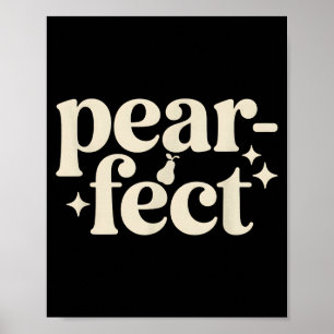 Peer-fect Cute Peer Woordspeling Minimaal Pun Gesc Poster